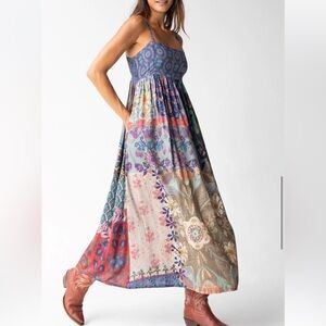 NATURAL LIFE Multicolor Patchwork Maxi Dress